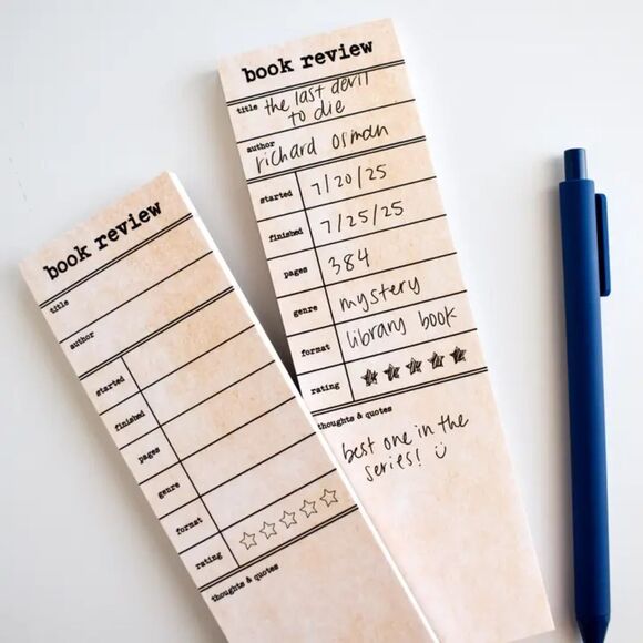 Book Review Notepad Bookmark NEW (unwritten on) - Picture 1 of 4